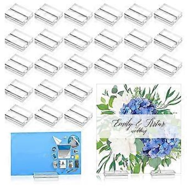 25 stk. Akryl Stativ Plasskort Holdere 3 cm Bordnummer Stativ Klar Kort Display Stativ for Bord Bryllupsbilder