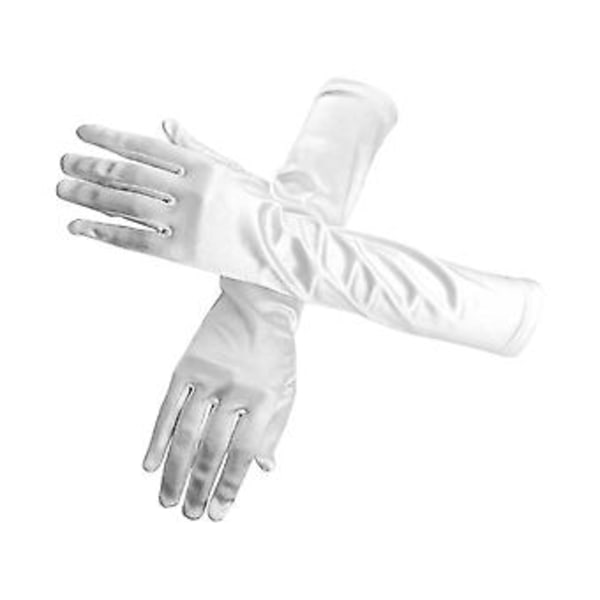 Lange Brudesateng Fingerhansker - Elegant Mote for Bryllupsfester og Opptredener
