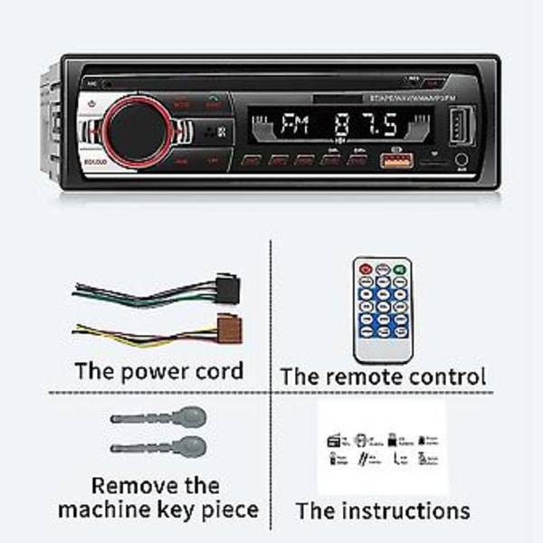 Autosoitin 520 Usb Plug-in Radio Tooth Hands- Mp3-soitin Less Music Un