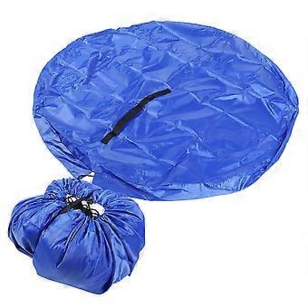 Blå Multifunksjonell Oxford-duk Barneleker Snøring Oppbevaringspose for Husholdningsbruk 140cm Diameter