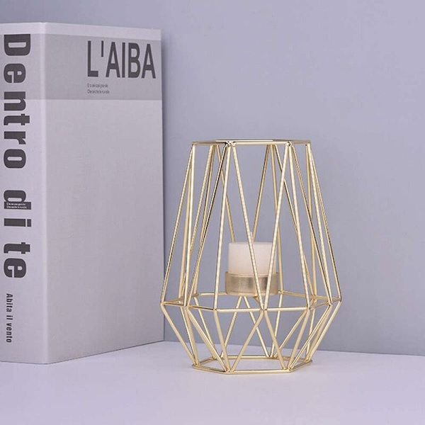 Metall Tealight Holder, Geometrisk, Metalltråd, Jern, Tealight Lykt, Bryllup, Ferie, Arrangementer, Festdekorasjoner, Metall, Lav Form （Liten R