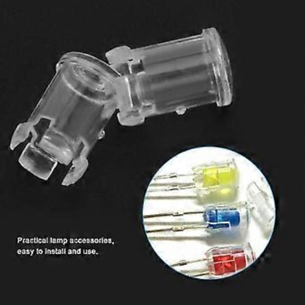 100 kpl Nylon LED Valoa Emittoiva Diodi Läpinäkyvä Lampun Valo Suojakannet 5mm