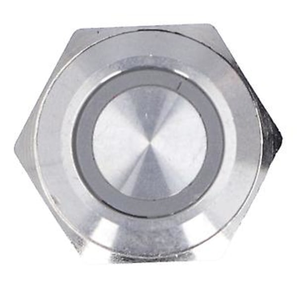 5 kpl Hetkellinen Painonappikytkin Metalli Automaattinen Palautus Erittäin Ohut Vedenpitävä LEDillä 16mm AC220V Keltainen