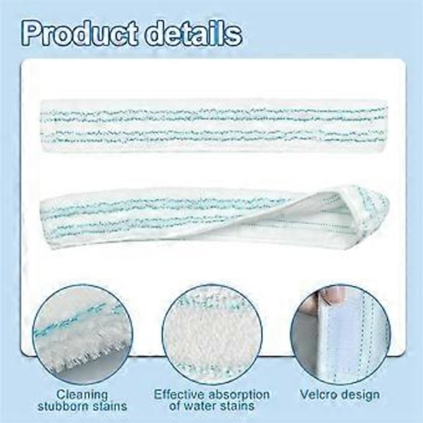 Ersättningsfleece för 3-i-1 fönsterputsare med mikrofiberfleece, för fönsterskrapa och ramar 42 cm 1 ST