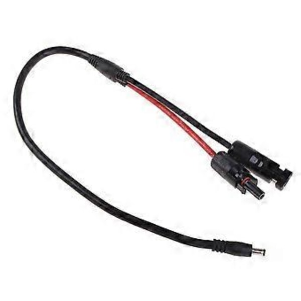 DC5521 Solpanel Konnektor Solcelle Inverter Konnektor Solenergi 0.5m Adapter