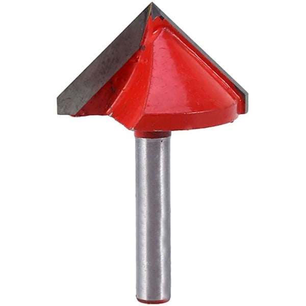 Tungsten Steel CNC Slotting Cutter 90 Degree 6mm Shank 32mm Diameter for 3D Panel Making Red