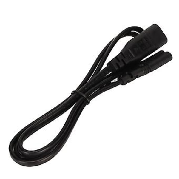 IEC 320 C8 -liitin C7-virtajohtoon, 1 metri, 1500 W, 2,5 A, lämmönkestävä ja vedenpitävä jatkojohto pöytävalaisimille