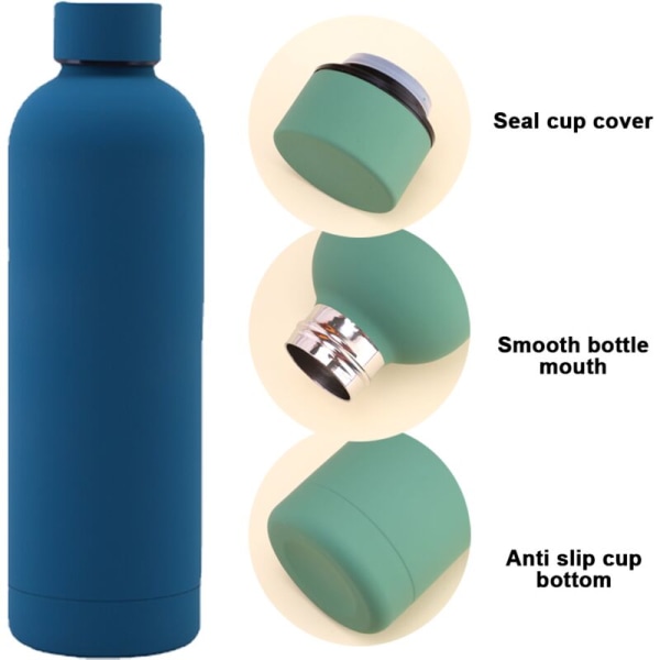 Rustfritt stål vannflaske, for reiser, piknik og camping stil 9