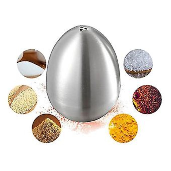 2 Delar Mindre Stål Shaker Ägg Salt- och Pepparkar Set Kit Verktyg