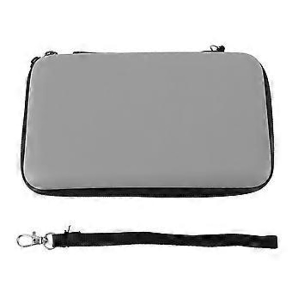 Bæreveske for spillkonsoll, portabel med 8 spillspor, innerlomme, hardt skall, beskyttende reiseveske for New 3DS XL Sølv