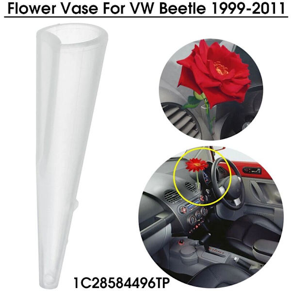 1C28584496TP Bil Blomma Vas Hållare Instrumentbräda Prydnader Dekor för 1999-2011 1C28584496TP RHD