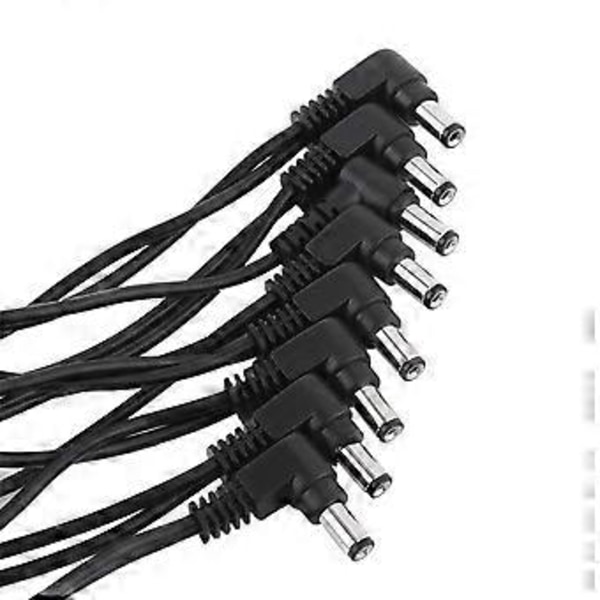 Daisy Chain-kabel 1 til 5 veier Gitar Effektpedal Tilbehør 9V DC Adapter Plugg Strømledning