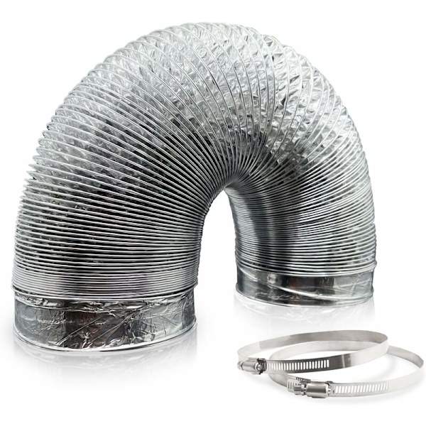 150 mm aluminium ventilationsrör för köksfläkt, rörfläkt (5 meter längd)