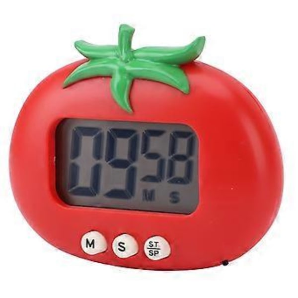 Tomat Digital Timer för Barn: Högljudd Magnetisk Nedräkning för Lärande & Matlagning