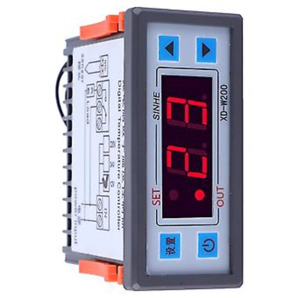 XD-W200 Digital Termostat Justerbar Temperaturkontroller LCD-Display (24V)
