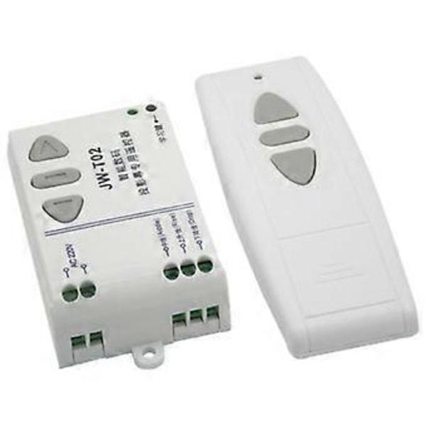 -T02 AC 220V Motor Trådlös Fjärrkontroll Switch Upp Ner Stopp Tubmotor Kontroller Framåt Bakåt TX RX Låst