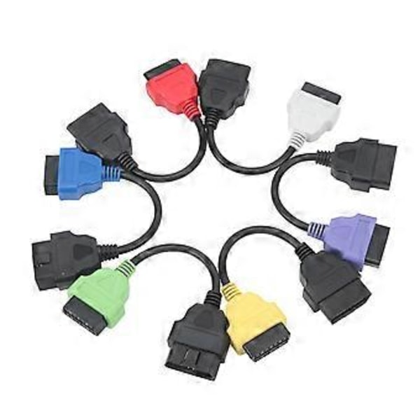 OB Anslutningskabel, 6 st OBD2 Kabel OB Kabeladapter Scanneradapter Håller Vad Den Lovar