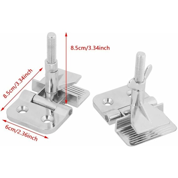 2 stk./sæt Metal Butterfly Hinge Clamp/Screen Printing Hinge Clamps til fastgørelse af skærme i trykprintertilbehør