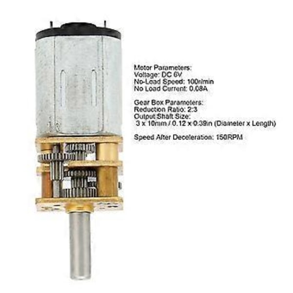 12FN20 DC6V 150RPM 2:3 Nopeuden Alennus Hammaspyörä Moottori Elektroninen Lukko Mini DC Moottori