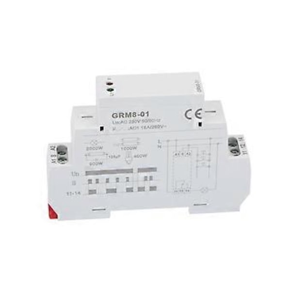 GRM8-01 Elektronisk Impulsrelä Låsrelä Minnesrelä AC 230V