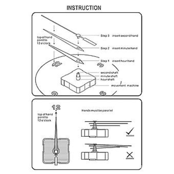 28mm Lång Axellängd Quartz Klockurverk Mekanism Klockreparationssats Klockmekanism Ersättning Gör-det-själv Mo