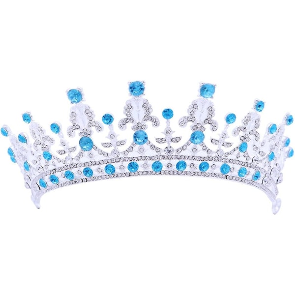 Bröllop Tiara Crown, Rhinestones Crystal Bridal Pageant Princess Tiara Crown