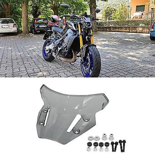 För Yamaha Mt09 Fz09 2021-2022 Vindruta Deflektor Vindskydd Klar