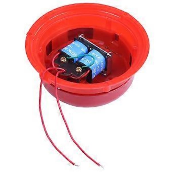 AC 220V 100mm 4 tum Dia Skolor Brandlarm Rund Form Elektrisk Klocka Röd