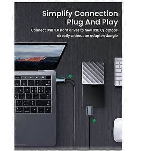 TypeC - Micro-USB 3.0 -kaapeli 5 Gbps 5A pikalatausjohto kiintolevylle TypeC - Micro-B -liitinkaapeli, A