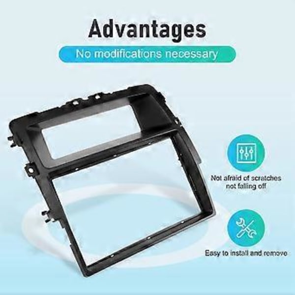 2 Din Bilradio Fascia för Primastar Opel Vivaro Trafic II Installationsram Panel DVD Frontplatta Trim