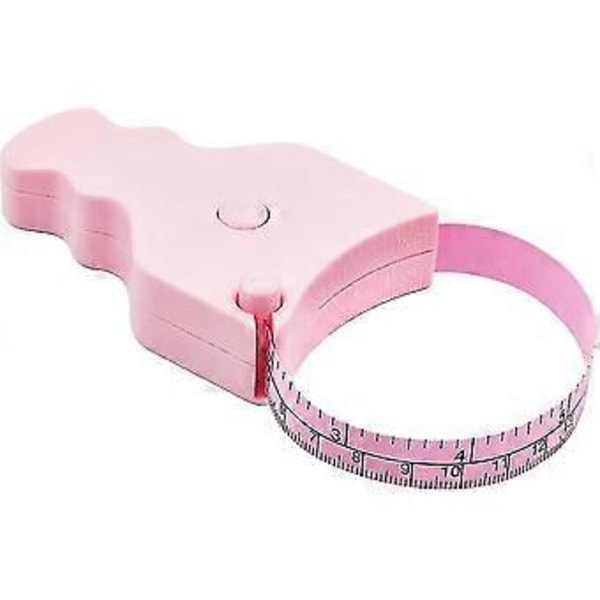 Kroppsmåttband - 150cm (60\"), Enhandsanvändning, Kompakt Ergonomisk Design - Exakt Och Bekvämt Sätt Att Gå Ner I Vikt Och Tona Muskler (rosa)