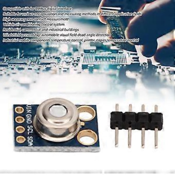 Infraröd Temperatursensor Modul Beröringsfri Hög Noggrannhet Termometer 3V med Stiftlist