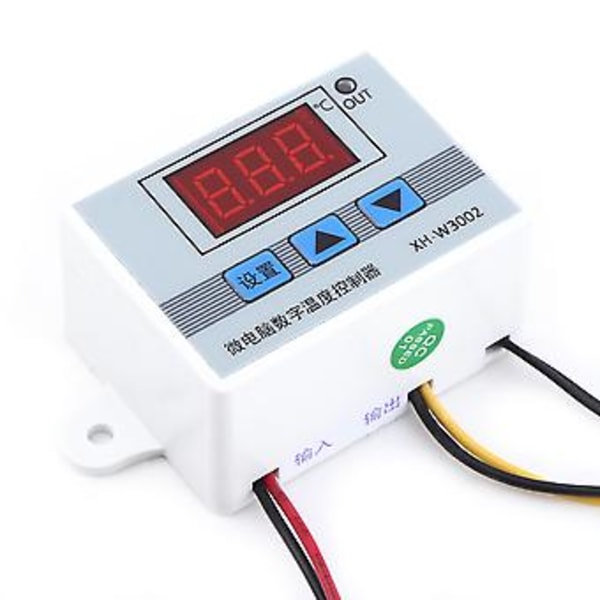 Højpræcisions Digital Temperaturregulator Termostat Kontrolkontakt med Probe (DC12V)