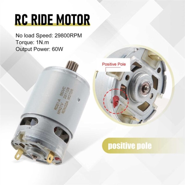 DC-motor RS550 8,2 mm 14 tænder gear mini-motor 21V 29800 RPM elektrisk savmotor til reciproker genopladelig håndsav