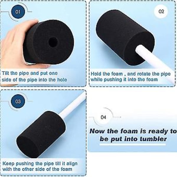 4 Storlekar 8 Delar Muggtumlare Skuminsatser För 1/2 Tums PVC-rör Tumlareinsatser För 10 Oz Till