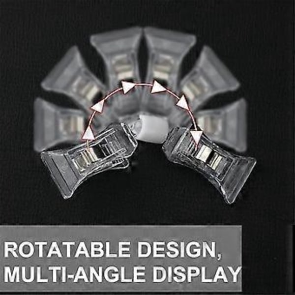 100 st Dubbelsidiga Logoklämmor Logovisning Mini Klämma Logohållare för Etikett Kläder Visitkort Detaljhandel