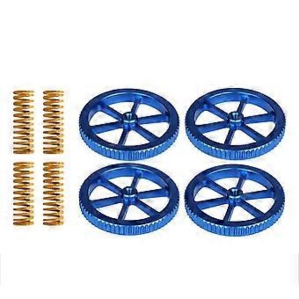 Varmeplade Nivellering 4 stk. Aluminium Håndtags Nivelleringsmøtrik med 4 stk. Varme Seng Formfjedre til Ender 3/Ender 3 Pro, Ender 5
