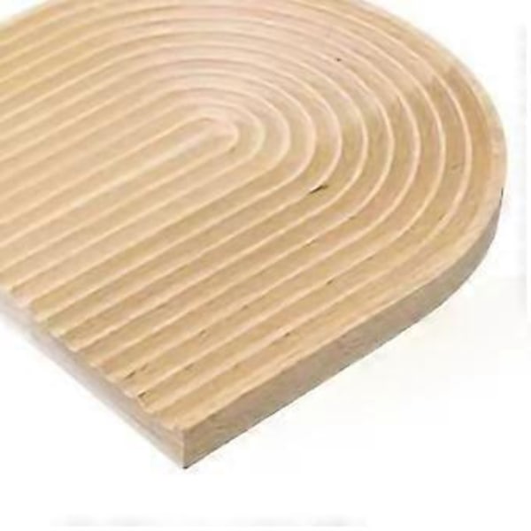 Brickträ av Bokträ, Förtjockad Miljövänlig Träskärbräda Serveringsbricka för Sushi Bröd Frukt Tårta Böjd (23x23x2cm/9.1x9.1x0.8in)