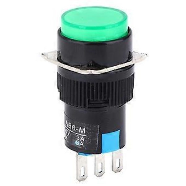 5 st Momentan Tryckknapp LA16‑11 /AB6‑M AC 250V 3A DC 30V 5A Rund Knapp
