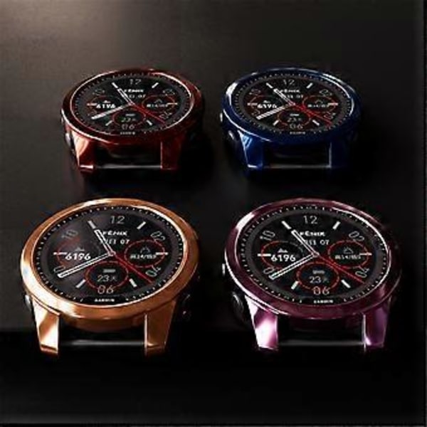 Myk beskyttelsesramme for Fenix 7, skjermbeskytter TPU-deksel