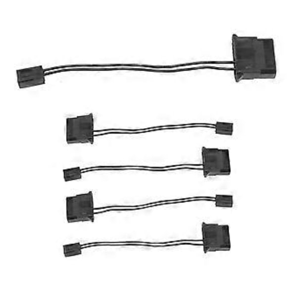 5 kpl IDE - 3-nastainen tuulettimen virtajohto Molex D-liitin Virtalähde 3-nastaiseen liittimeen Tietokoneen PC-jäähdytyksen muunninjohto