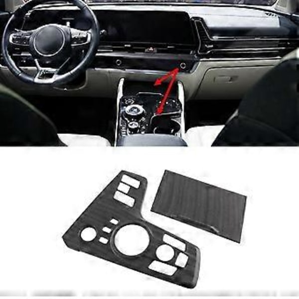 Persikoträ Bil Centerkonsol Växelspakslåda Mugghållare Panel Cover Trim för NQ5 2022 2023