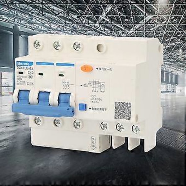 400V/40A Läckageskyddsbrytare DZ47LE-63 C40 3P Strömkretsbrytare