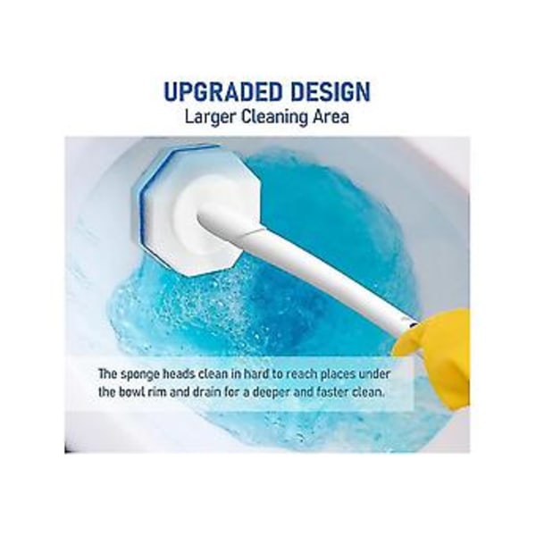 Engangs Toiletrengøringssystem Engangs Toilet Skylbart Refill Børste Skylbare Refills 30 stk