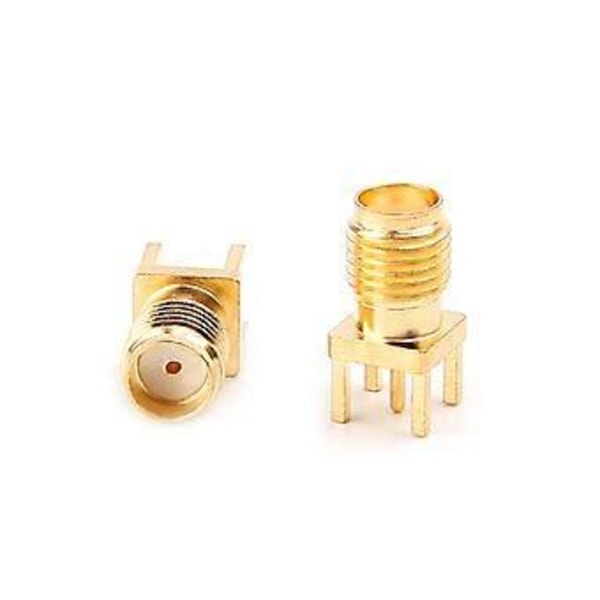 10 stk. SMA Hunn Jack Lodde PCB Kortmontering RF-kontakter Rett Adapter