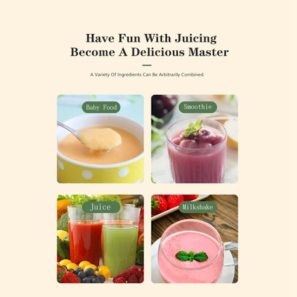 500ML Bærbar Fruktjuicer Blender Elektrisk Fruktjuicer USB Oppladbar Reisemiksere Smoothie Blender Maskin-Lilla