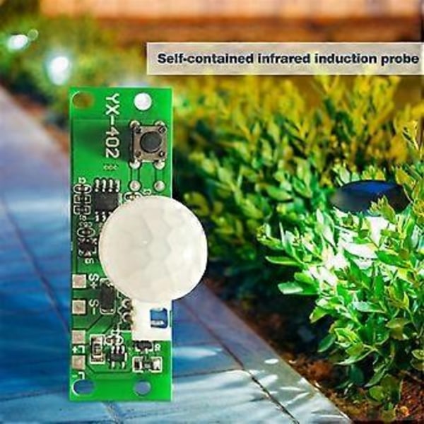 DIY-kit Solcellsdriven Nattlampa Kretskort Kontrollsensor Litiumbatteriladdare Induktionsavstånd