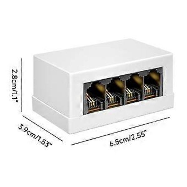 En-til-fire RJ45 til RJ11 4-veis adapter Nettverk til telefon adapter splitter for effektiv kommunikasjonstilbehør