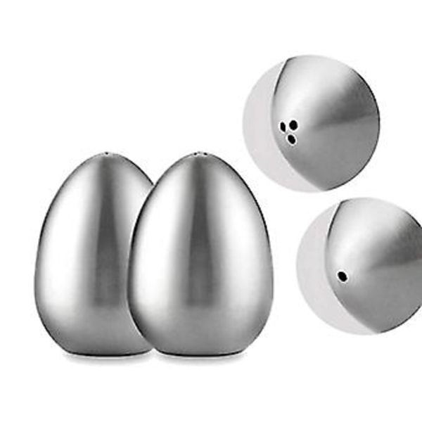 2 Delar Mindre Stål Shaker Ägg Salt- och Pepparkar Set Kit Verktyg