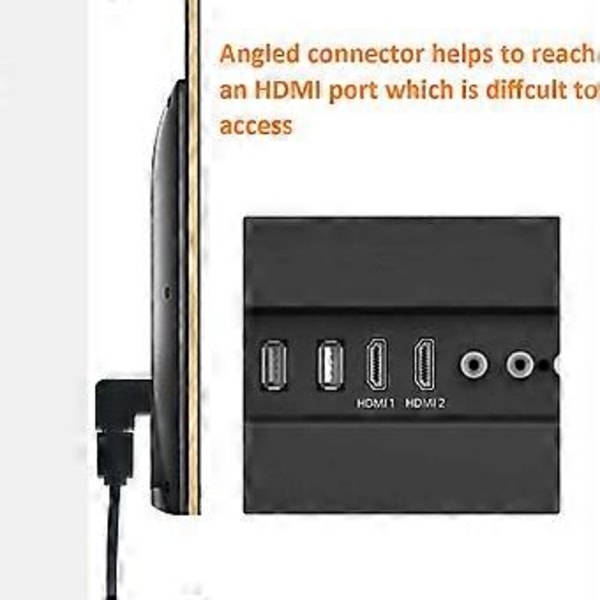 1080P Mini HDMI-kompatibel Kontakt 90 Graders Rätvinklig Konverter Adapter